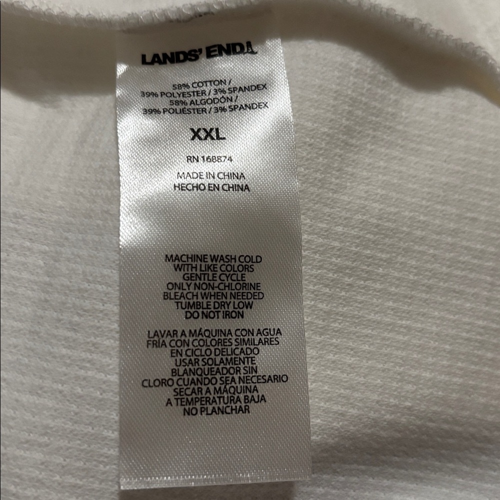 NWT LANDS END  waffle top xxl - Picture 7 of 7